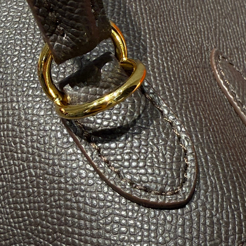 HERMES KELLY 25CM IN EBENE EPSOM CALFSKIN GOLD HARDWARE
