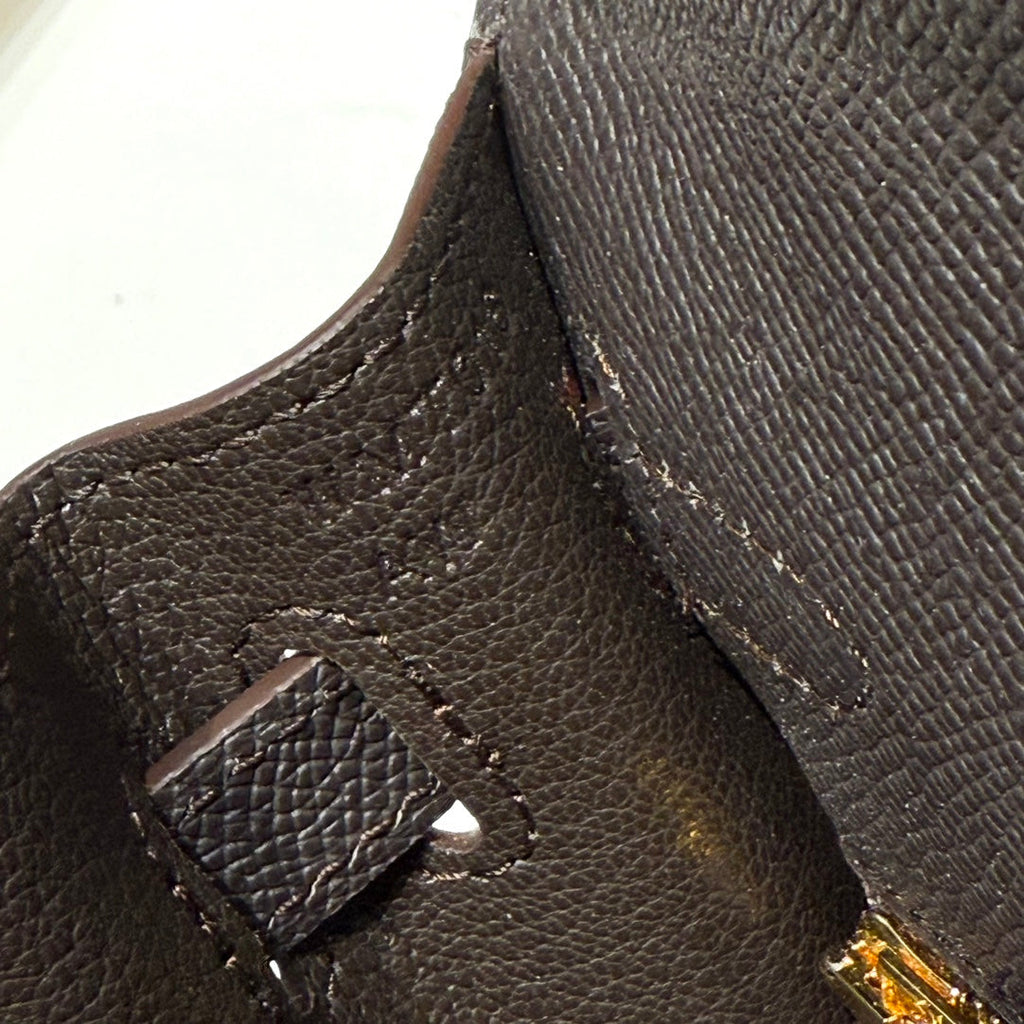 HERMES KELLY 25CM IN EBENE EPSOM CALFSKIN GOLD HARDWARE