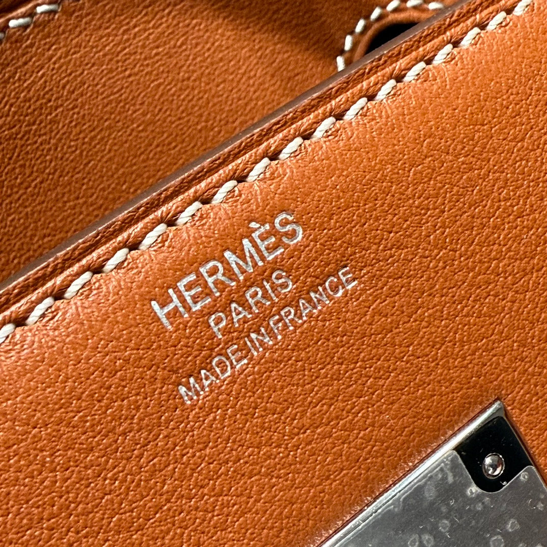 HERMES BIRKIN 30CM IN VEAU BARENIA SWIFT CALFSKIN ERCU TOILE CANVAS
