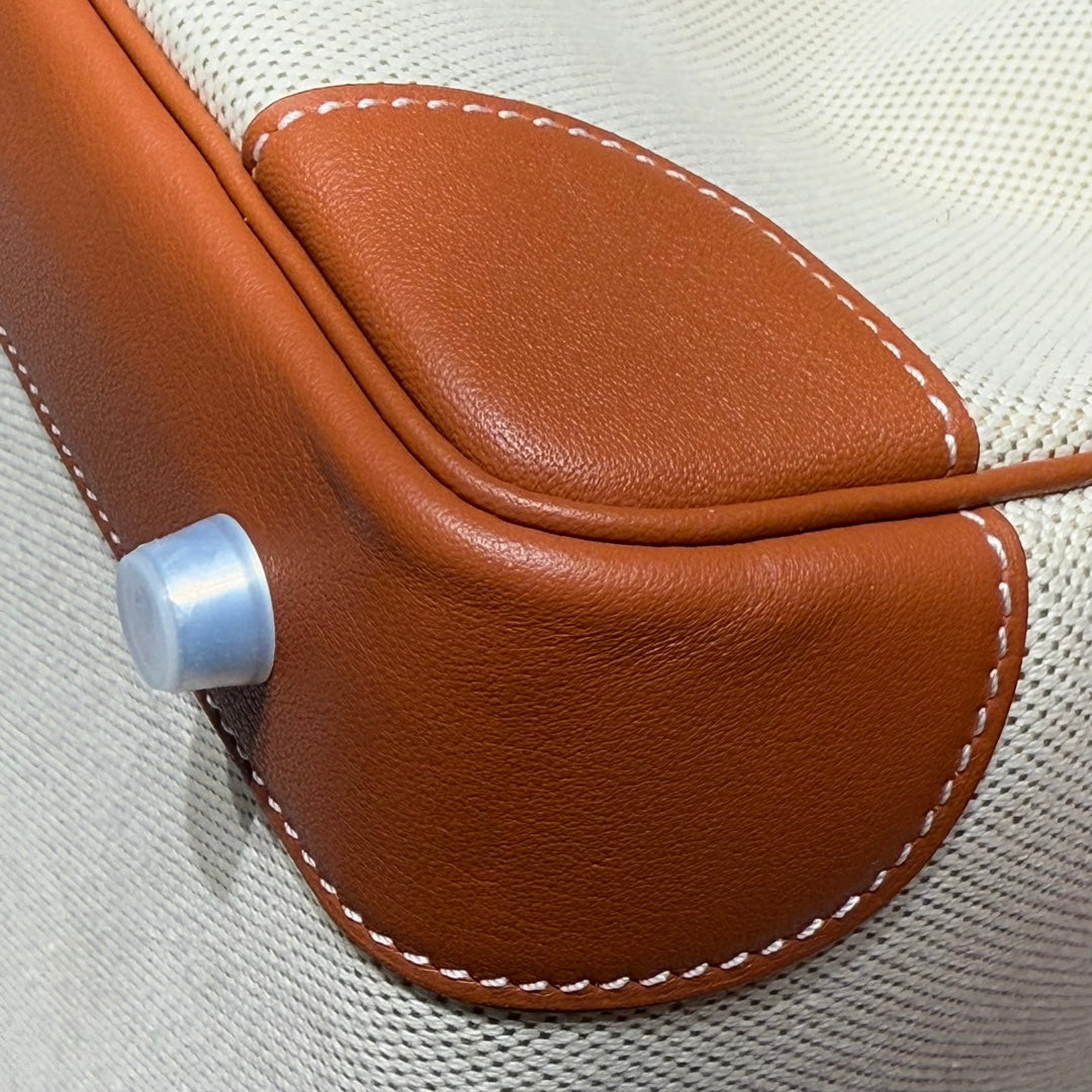 HERMES BIRKIN 30CM IN VEAU BARENIA SWIFT CALFSKIN ERCU TOILE CANVAS