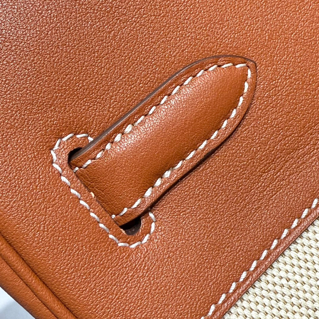 HERMES BIRKIN 35CM IN VEAU BARENIA SWIFT CALFSKIN ERCU TOILE CANVAS