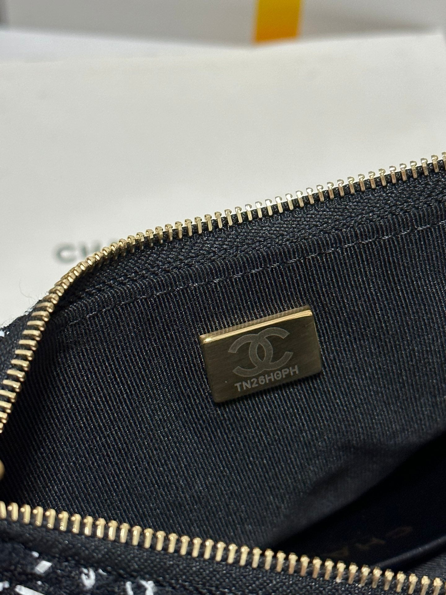 CHANEL HOBO BAG 23 IN BLACK MIX WHITE TWEED GOLD HARDWARE