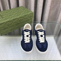 GUCCI INTERLOCKING G SNEAKER DENIM BLUE SUEDE