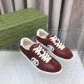 GUCCI INTERLOCKING G SNEAKER WINE SUEDE
