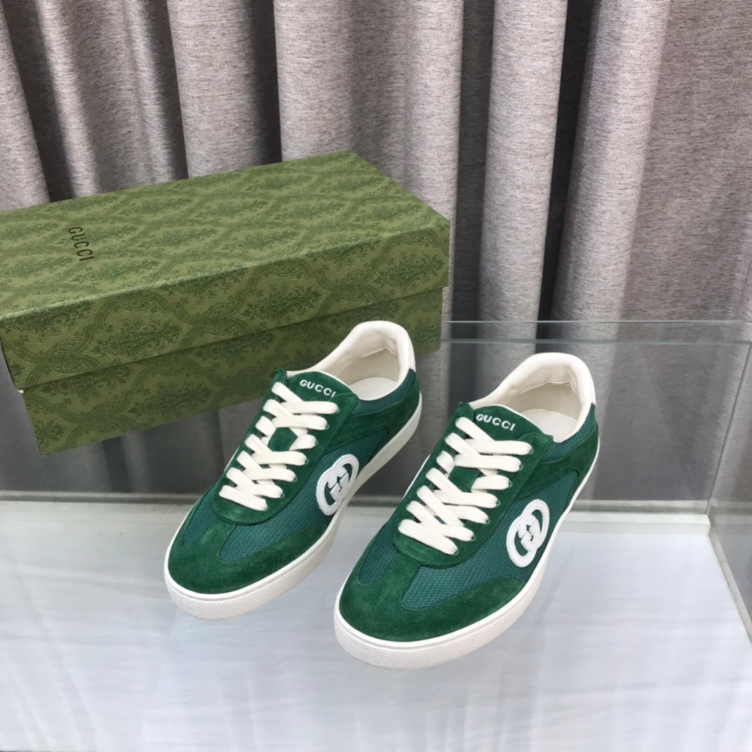 GUCCI INTERLOCKING G SNEAKER GREEN FOREST SUEDE