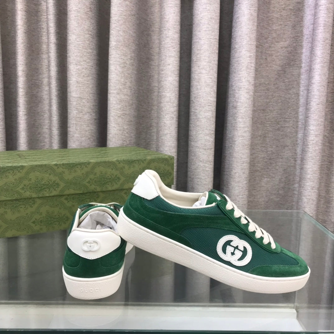 GUCCI INTERLOCKING G SNEAKER GREEN FOREST SUEDE
