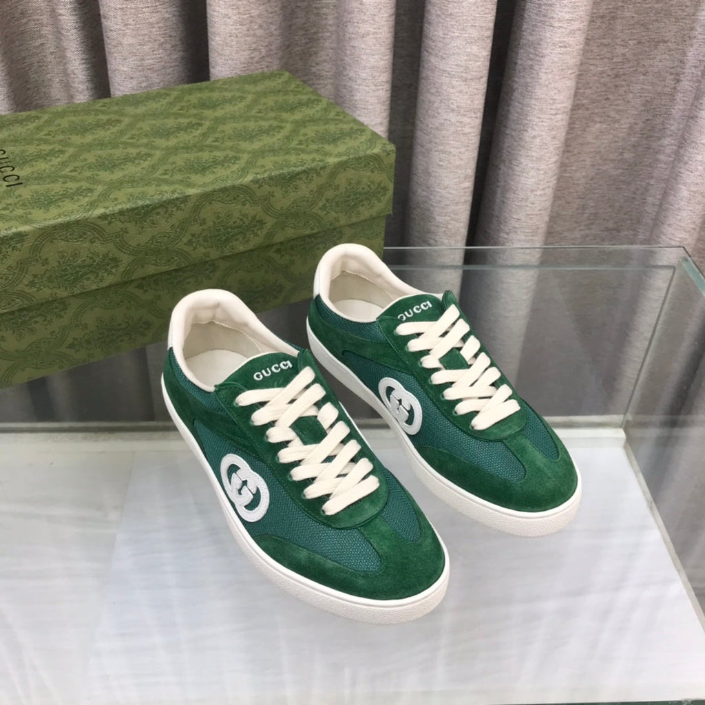 GUCCI INTERLOCKING G SNEAKER GREEN FOREST SUEDE