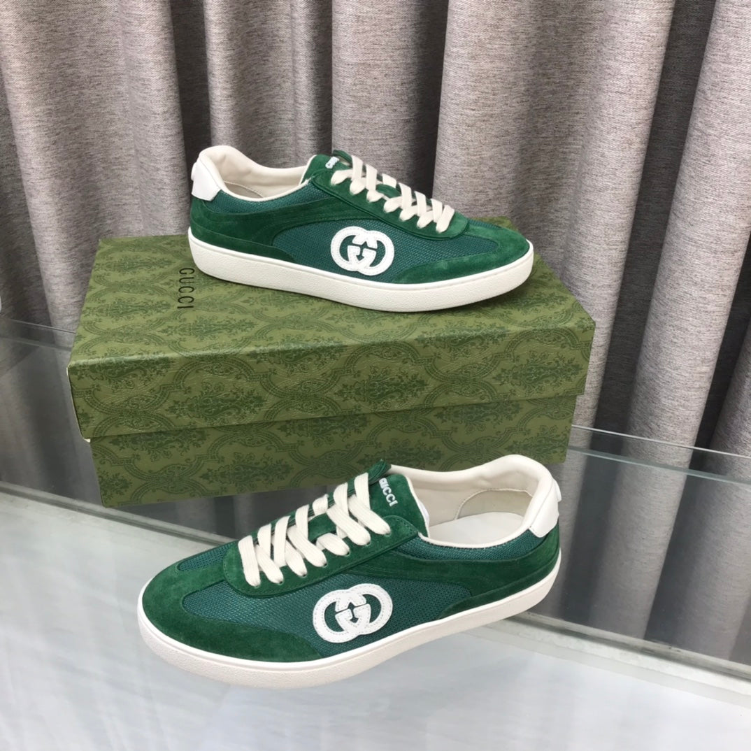 GUCCI INTERLOCKING G SNEAKER GREEN FOREST SUEDE