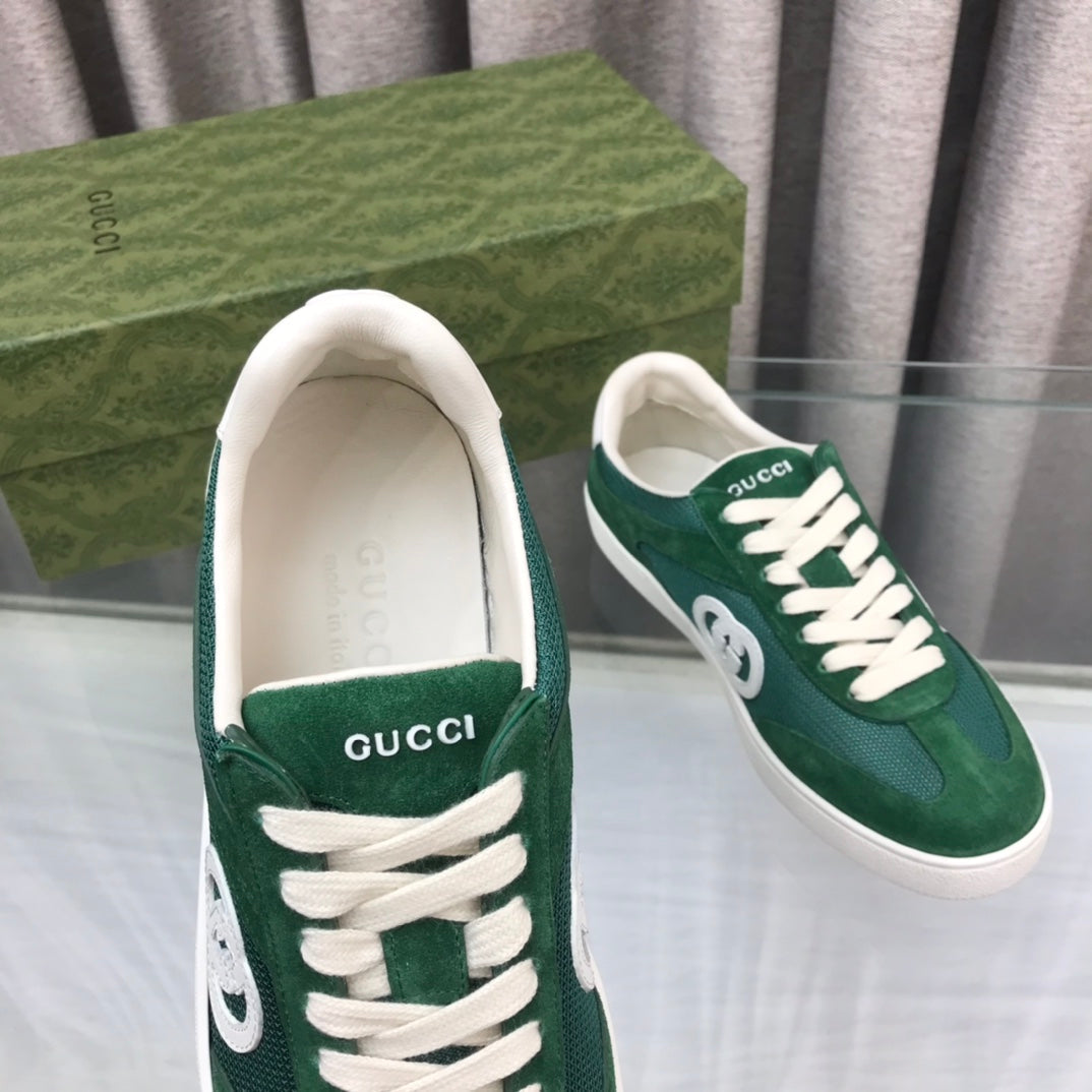 GUCCI INTERLOCKING G SNEAKER GREEN FOREST SUEDE