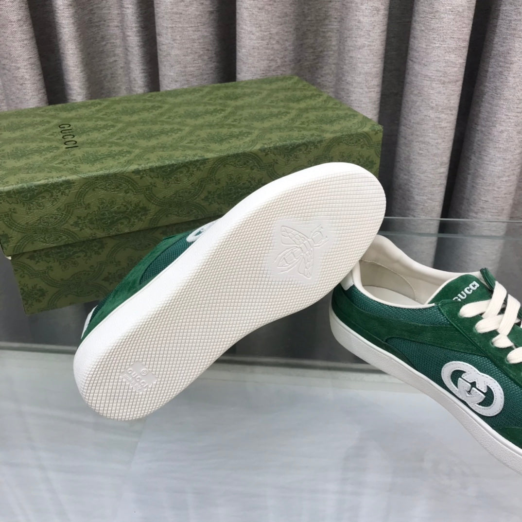 GUCCI INTERLOCKING G SNEAKER GREEN FOREST SUEDE