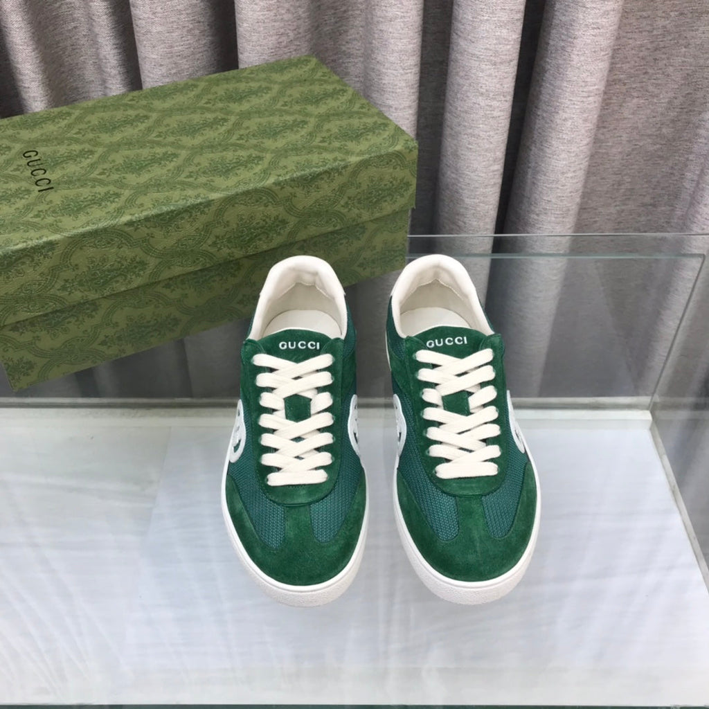 GUCCI INTERLOCKING G SNEAKER GREEN FOREST SUEDE