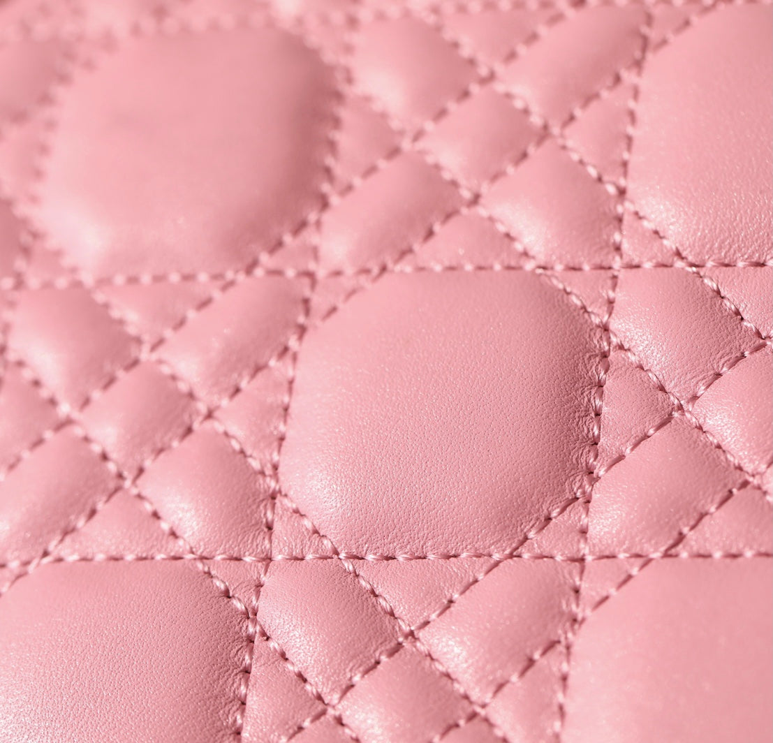 DIOR MINI 24 TOP-HANDLE LIGHT PINK LAMBSKIN