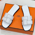 HERMES IDIOMA SANDAL IN WHITE CALFSKIN