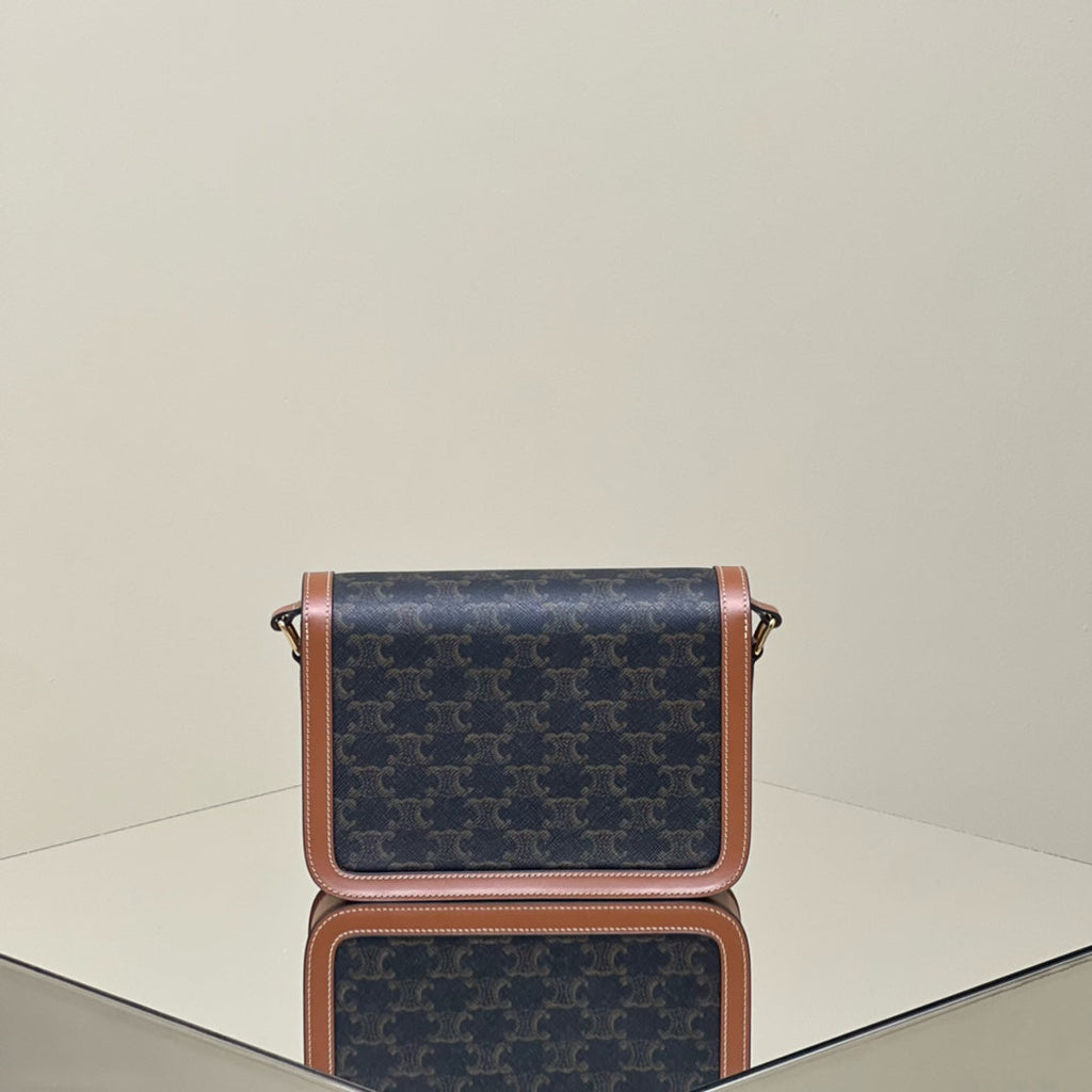 CELINE CLASSIQUE TRIOMPHE 22 CALFSKIN BLACK BROWN