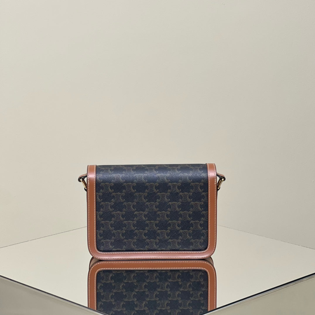 CELINE CLASSIQUE TRIOMPHE 22 CALFSKIN BLACK BROWN