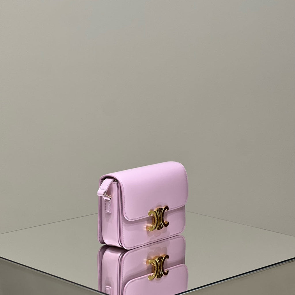 CELINE MINI CLAUDE 22 SHINY CALFSKIN LIGHT PINK