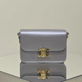 CELINE MINI CLAUDE 22 SHINY CALFSKIN SILVER