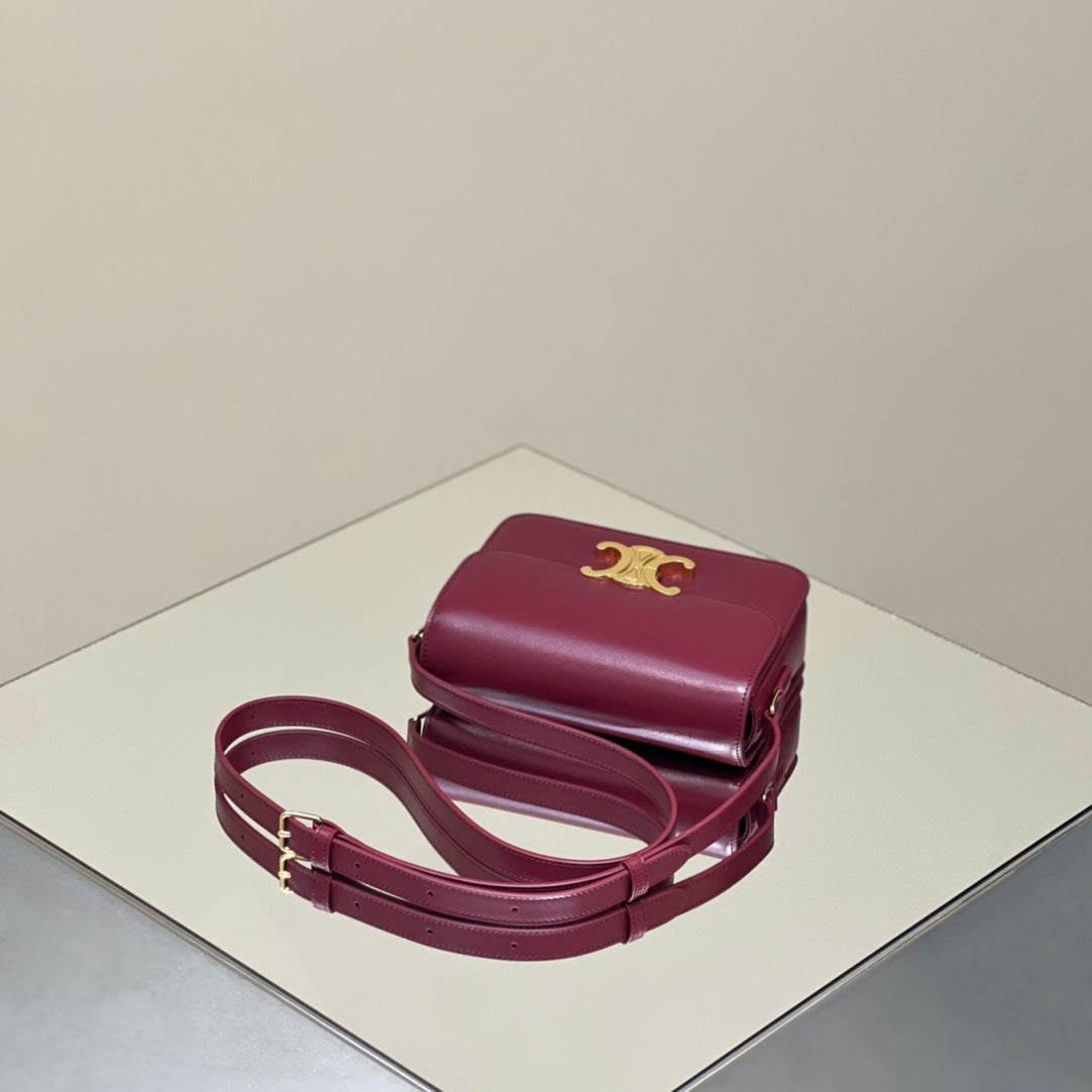 CELINE MINI CLAUDE 22 SHINY CALFSKIN FANSY PURPLE