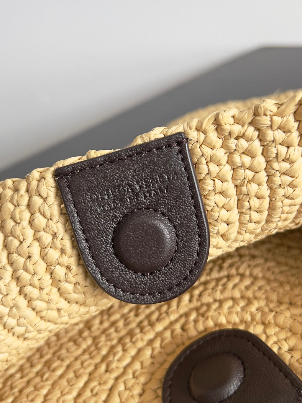 BOTTEGA VENETA SARDINE CHAIN 33 IN NATURAL RAFFIA