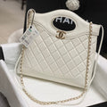CHANEL SMALL 30 SHOPPING BAG IN WHITE CALFSKIN