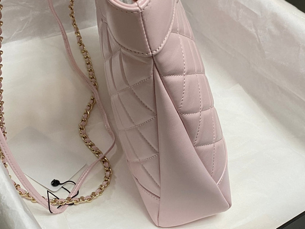 CHANEL SMALL 30 SHOPPING BAG IN LIGHT PINK CALFSKIN
