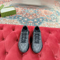 GUCCI RHYTON TRAINER CHARCOAL CALFSKIN