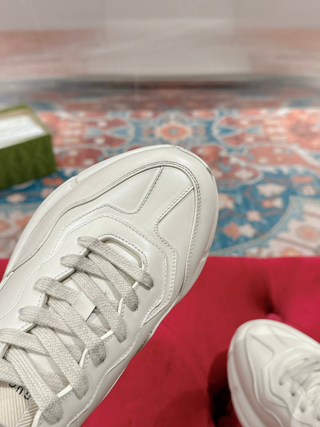 GUCCI RHYTON TRAINER WHITE CALFSKIN