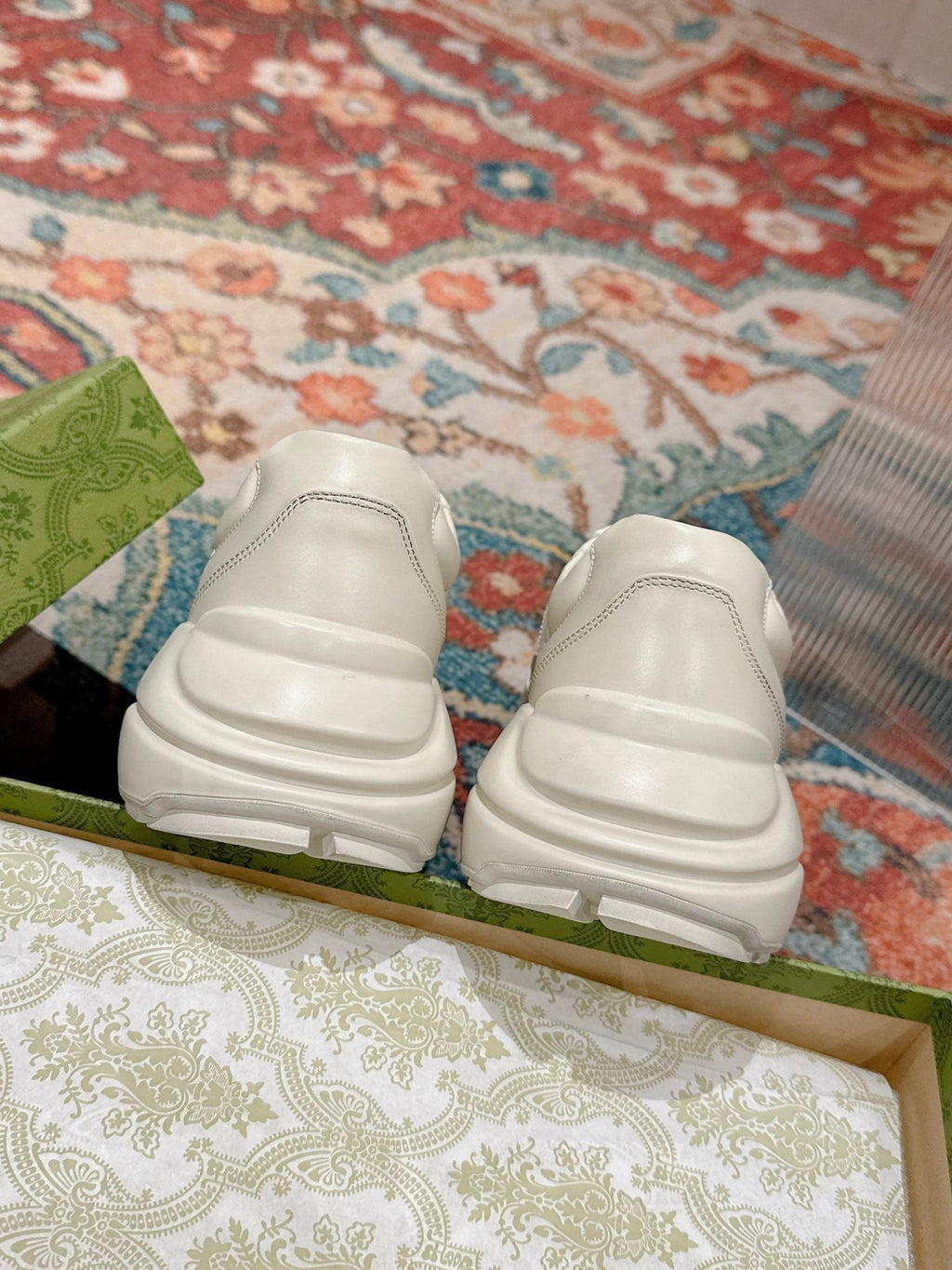 GUCCI RHYTON TRAINER WHITE CALFSKIN