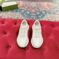 GUCCI RHYTON LOGO TRAINER WHITE CALFSKIN WITH TIGER MOTIF