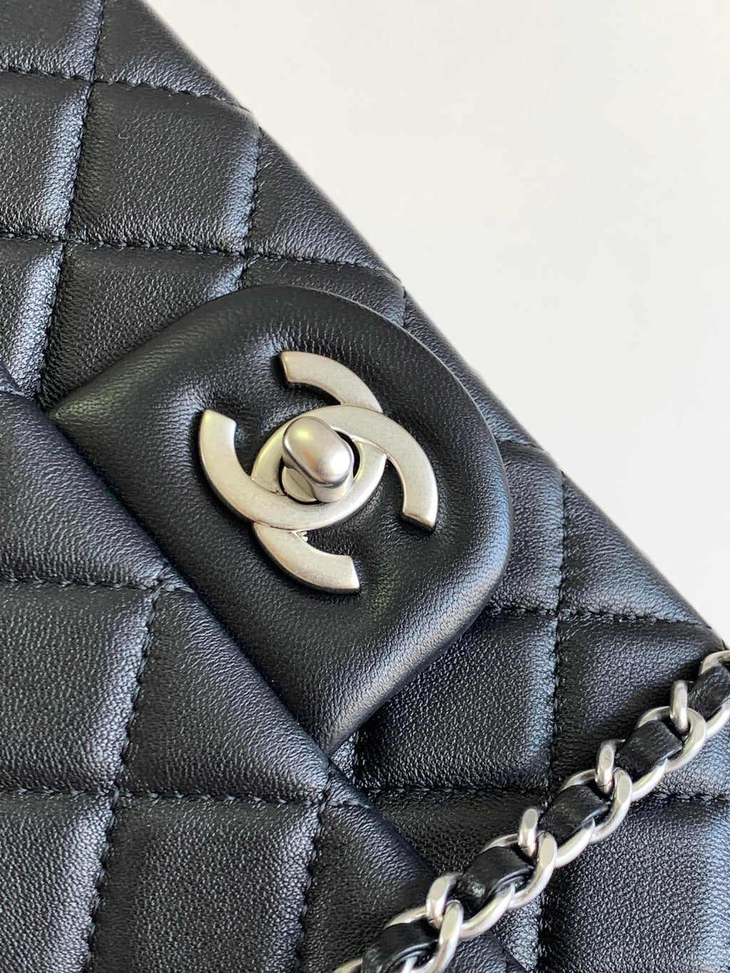 CHANEL SMALL 20 FLAP BAG IN BLACK CALFSKIN