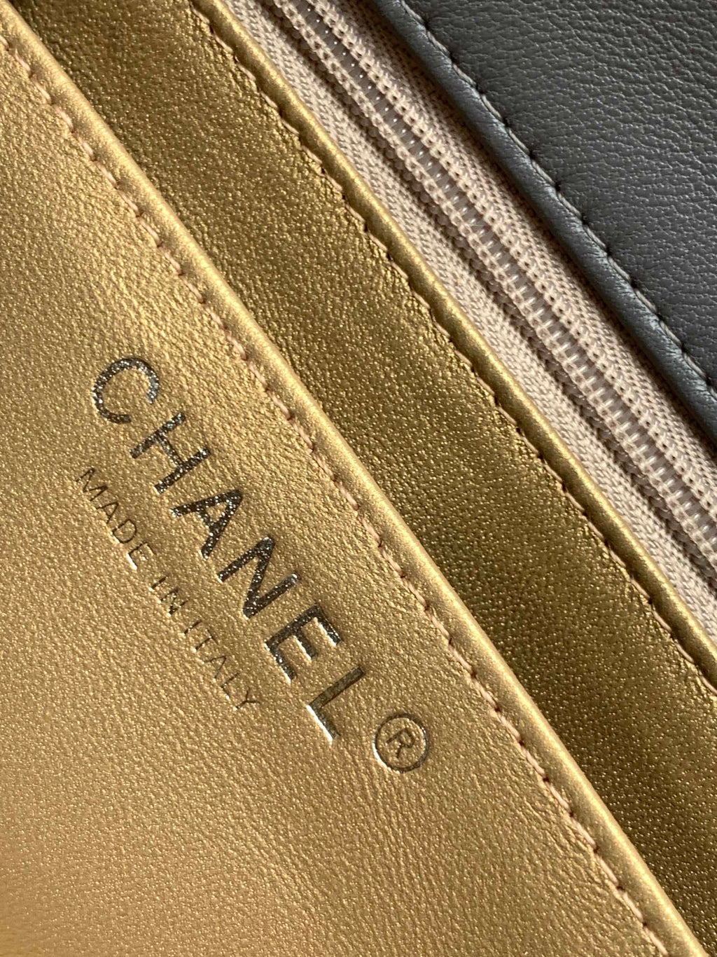 CHANEL SMALL 17 FLAP BAG IN DARK GREY CALFSKIN