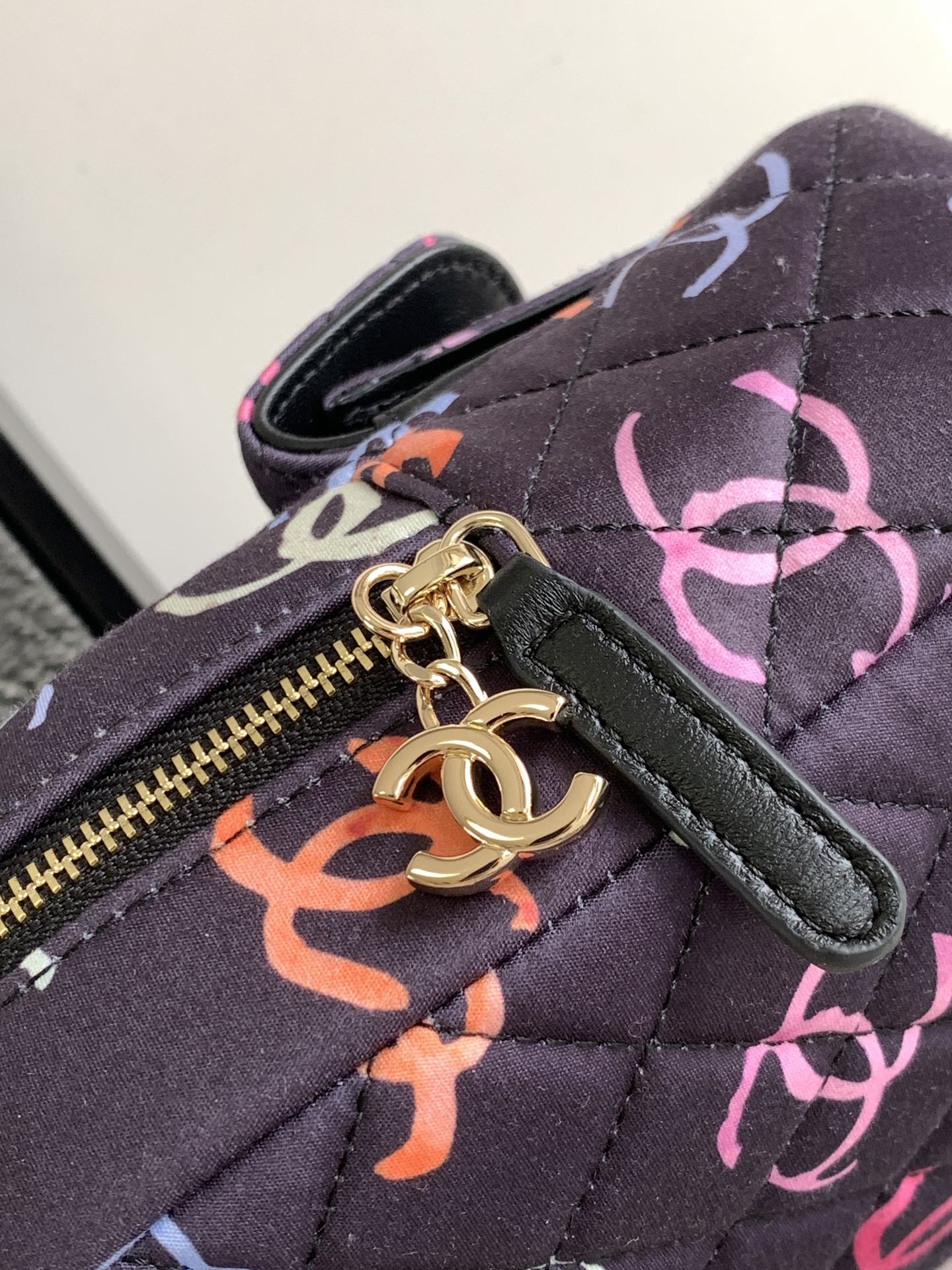 CHANEL CLASSIC MINI 18 BACKPACK COLORFUL WOOL COTTON MIXED FIBERS GOLD TONE METAL
