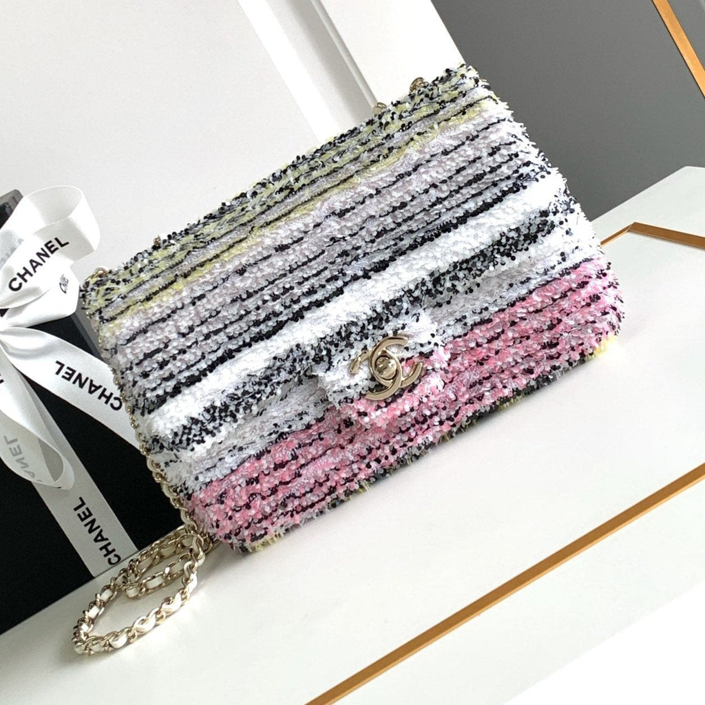 CHANEL MINI 21 FLAP BAG IN COLORFUL WOOL TWEED