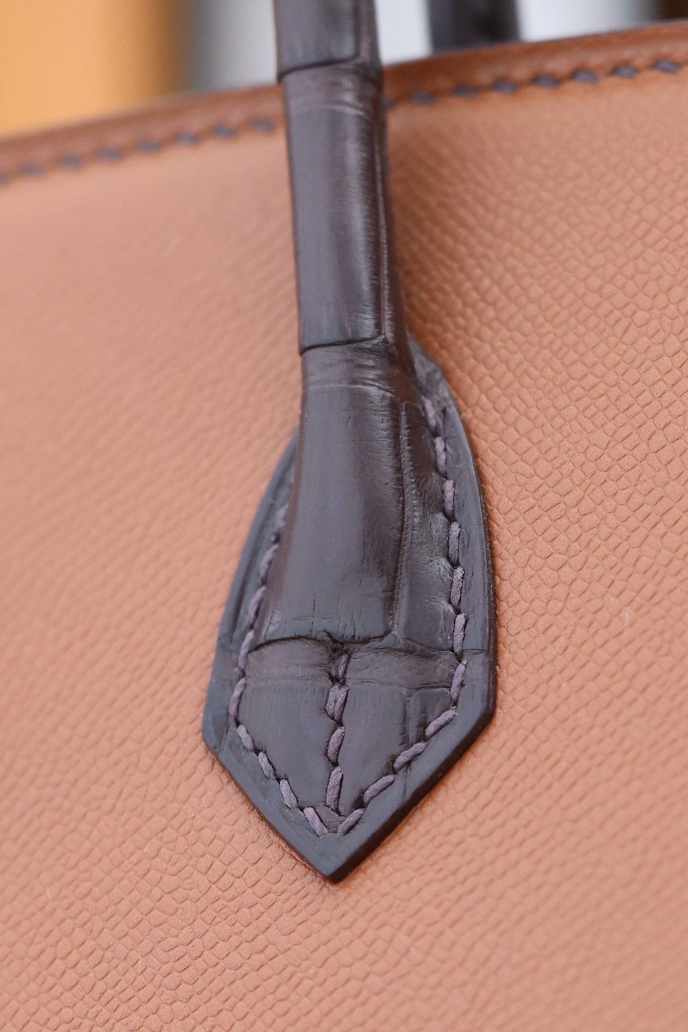 HERMES BIRKIN FAUBOURG TOUCH 20 IN CHOCOLATE MIX BRONZE BROWN CALFSKIN WITH SILVER HARDWARE