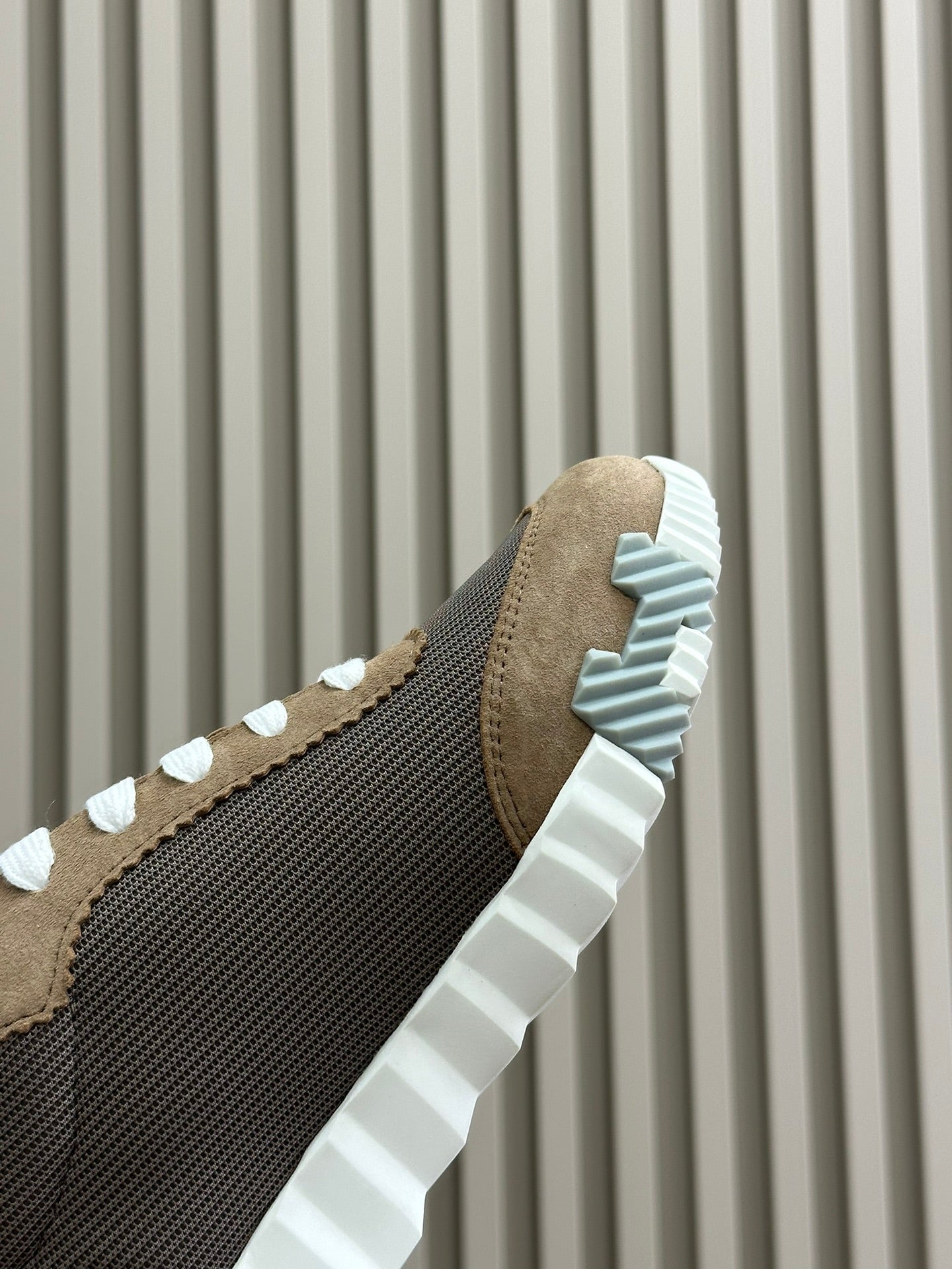 HERMES BOUNCING SNEAKERS BROWN CALFSKIN