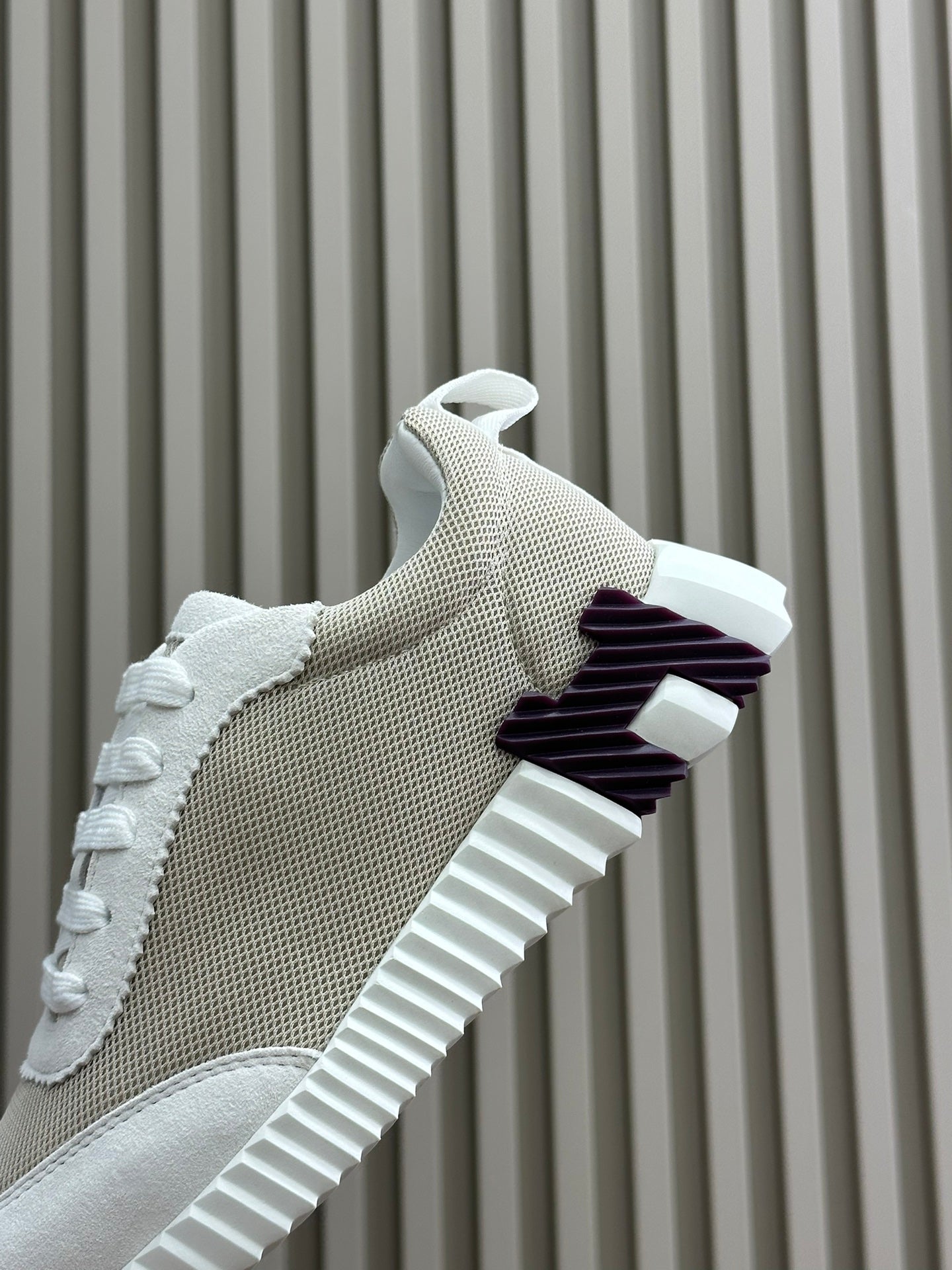HERMES BOUNCING SNEAKERS BRIGHT GRAY CALFSKIN