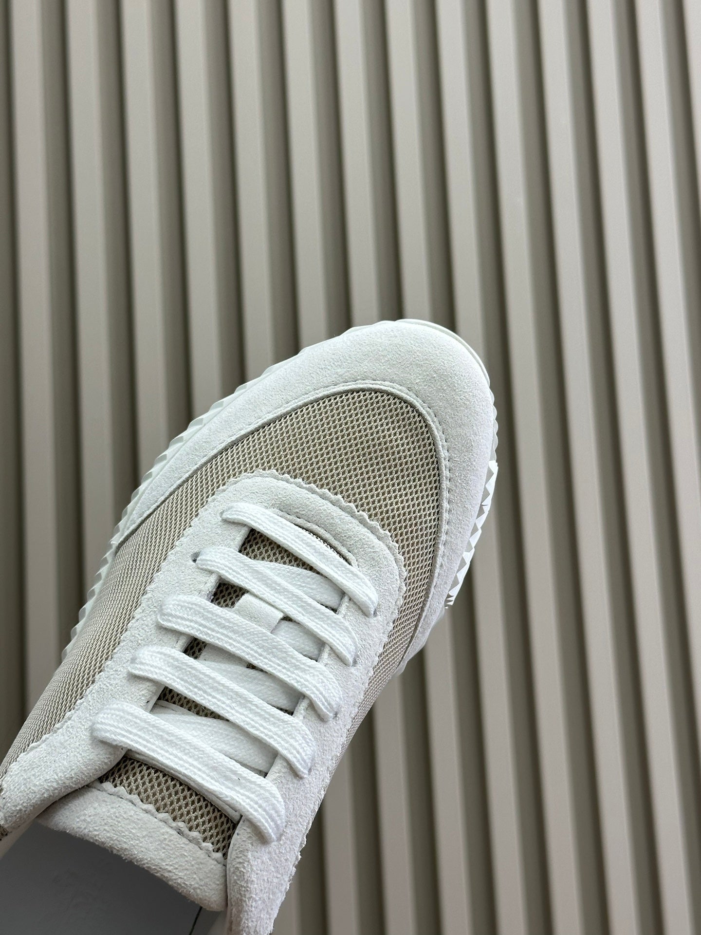 HERMES BOUNCING SNEAKERS BRIGHT GRAY CALFSKIN
