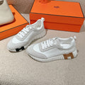 HERMES MAINLAND SNEAKER IN PALE GRAY SUEDE AND WHITE CALFSKIN 959308