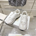 DIOR 25S C'EST  SNEAKER IN WHITE LIGHT GRAY CALFSKIN AND SUEDE