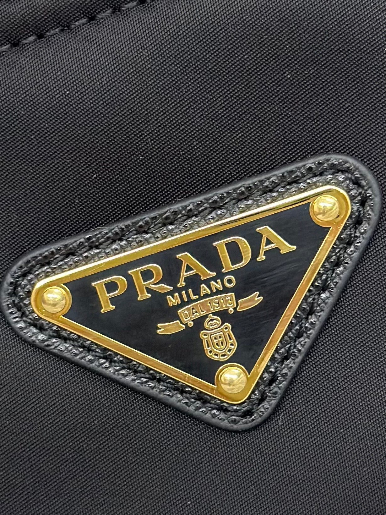 PRADA CLASSIC TOTE BAG 43 IN BLACK RE-NYLON FABRIC