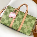 LOUIS VUITTON KEEPALL BANDOULIÈRE 34 BAG IN GREEN DAMIER GOLF COATED CANVAS