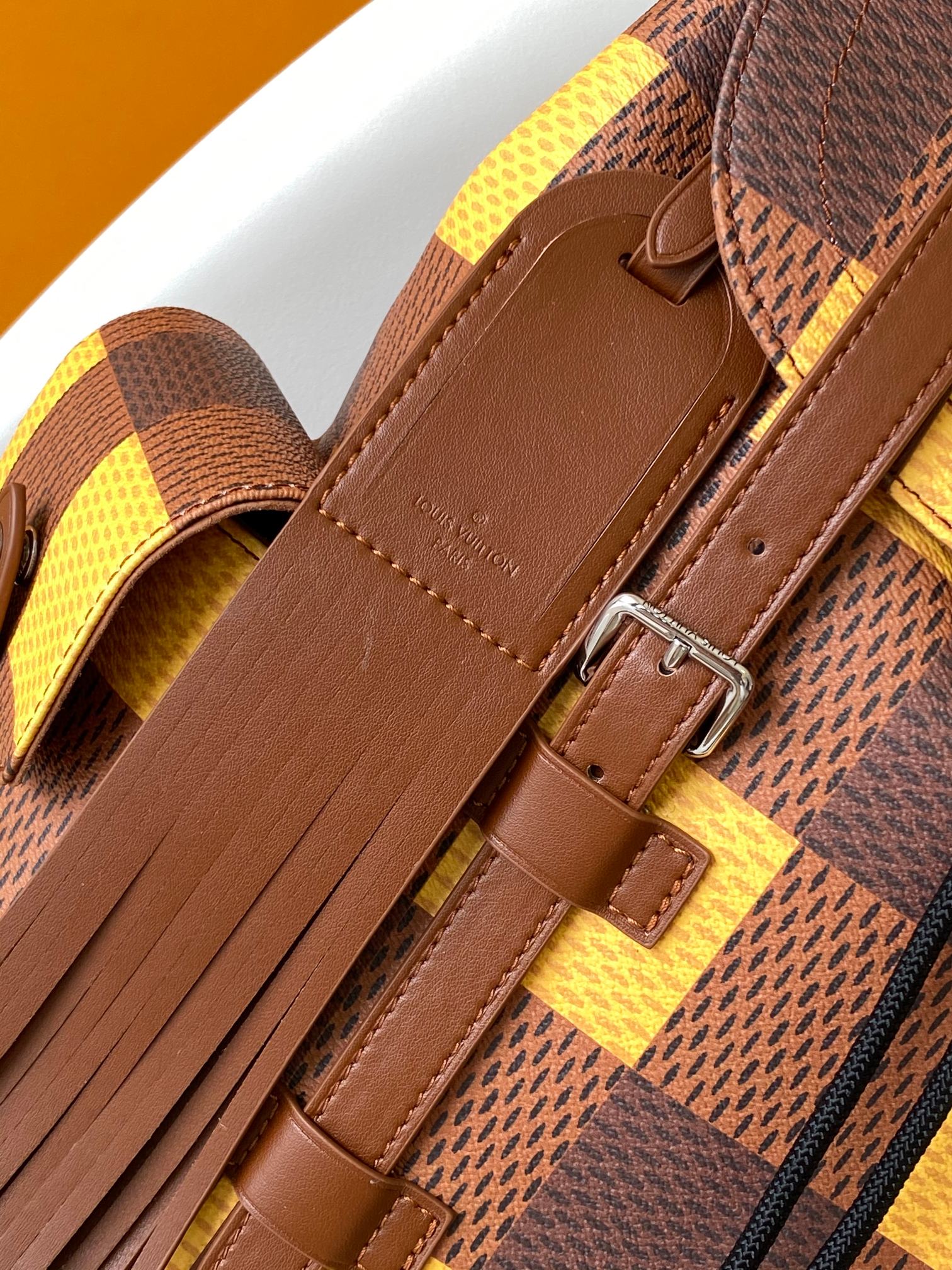 LOUIS VUITTON CHRISTOPHER BACKPACK 48 IN BROWN YELLOW DAMIER CANVAS