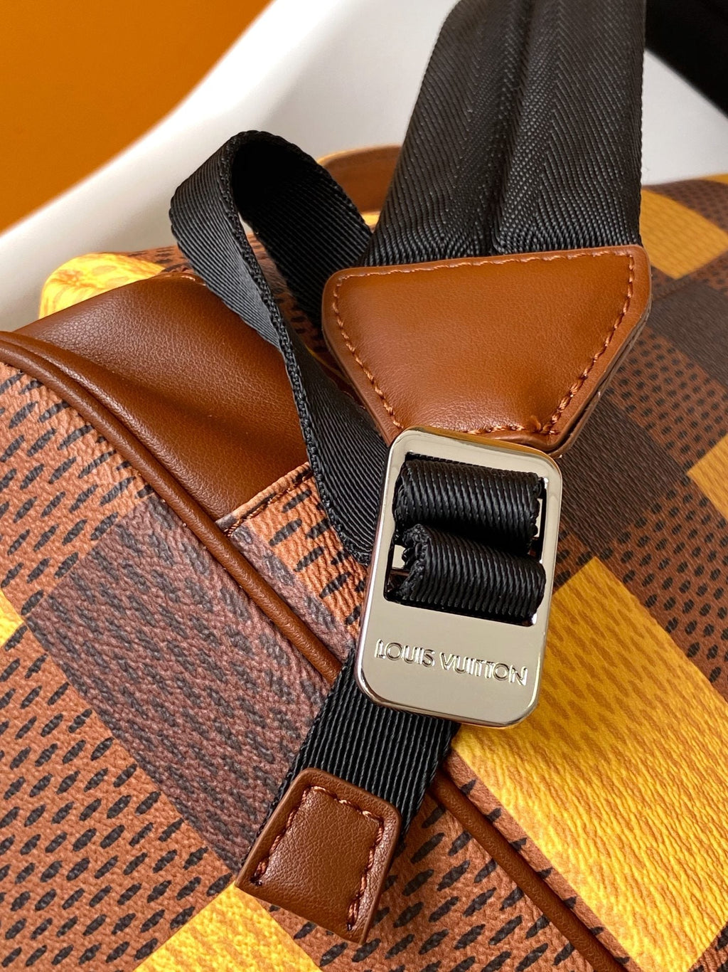 LOUIS VUITTON CHRISTOPHER BACKPACK 48 IN BROWN YELLOW DAMIER CANVAS