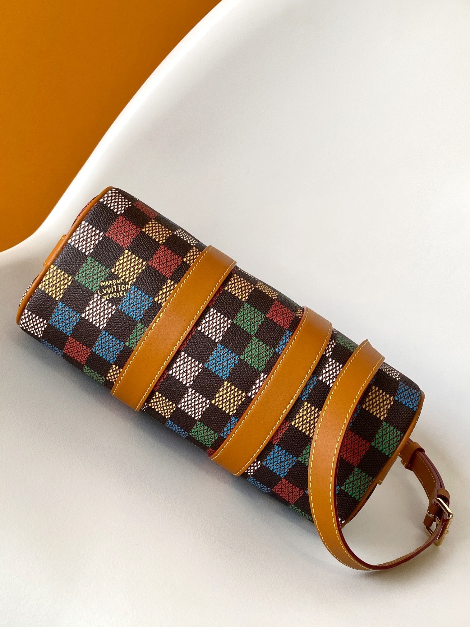 LOUIS VUITTON LV 25S KEEPALL BANDOULIÈRE BAG 25 IN MULTIPLE LV VERT DAMIER EBENE CANVAS