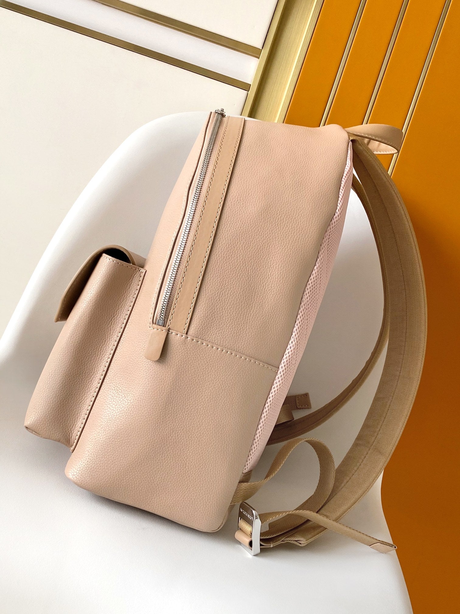 LOUIS VUITTON LV 25S TAKEOFF BACKPACK 43 IN BEIGE CALFSKIN