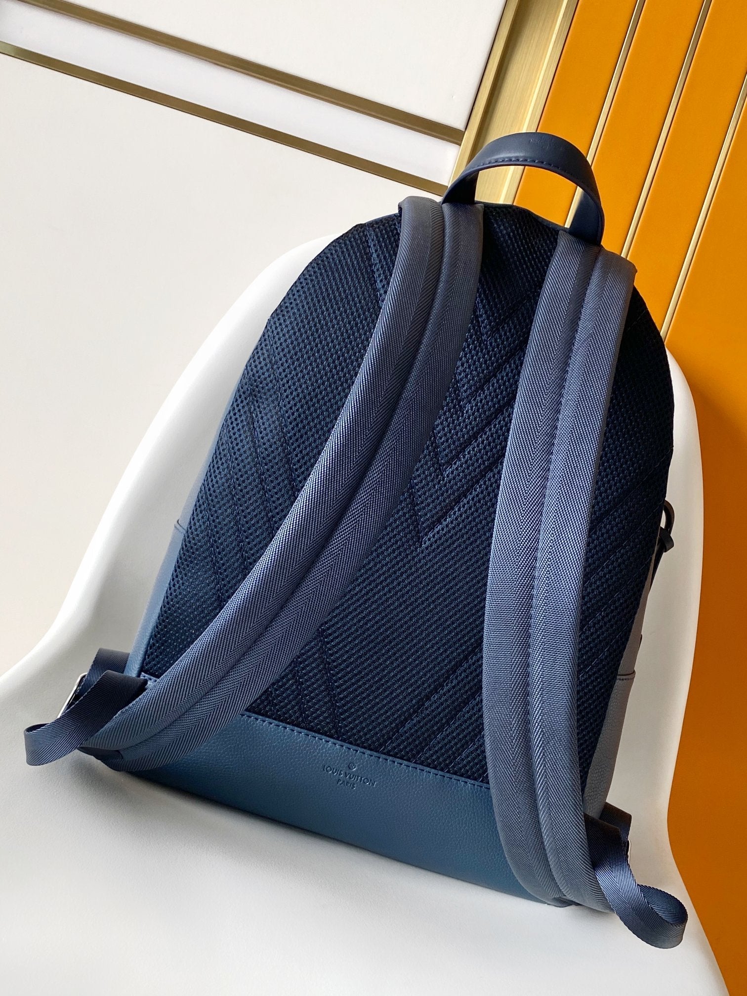LOUIS VUITTON LV 25S TAKEOFF BACKPACK 43 IN ATLANTIC BLUE CALFSKIN