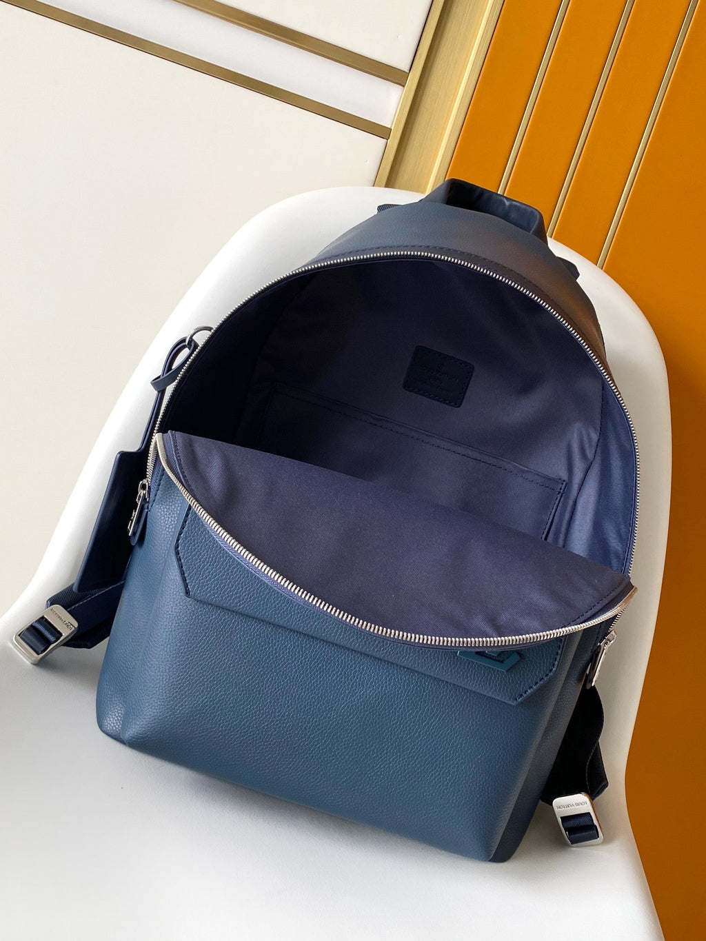 LOUIS VUITTON LV 25S TAKEOFF BACKPACK 43 IN ATLANTIC BLUE CALFSKIN