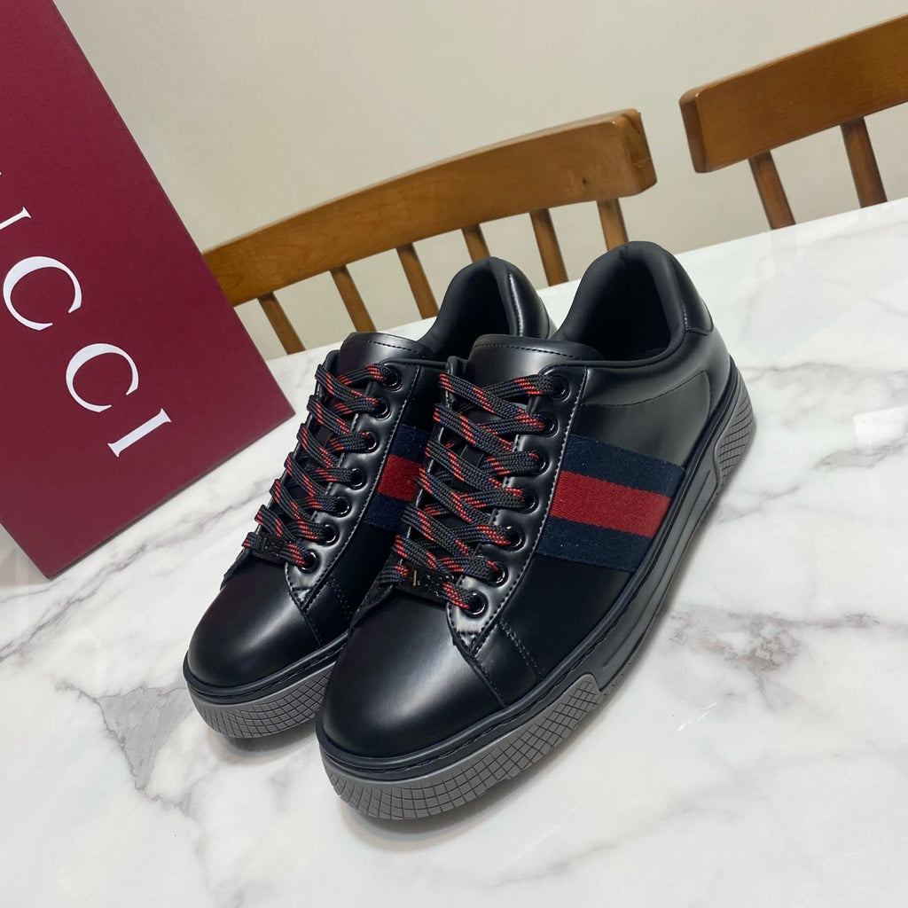 GUCCI 26S SNEAKER IN BLACK CALFSKIN