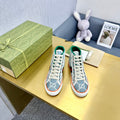 GUCCI TENNIS 1977 HIGH-TOP TRAINER SKY CANVAS