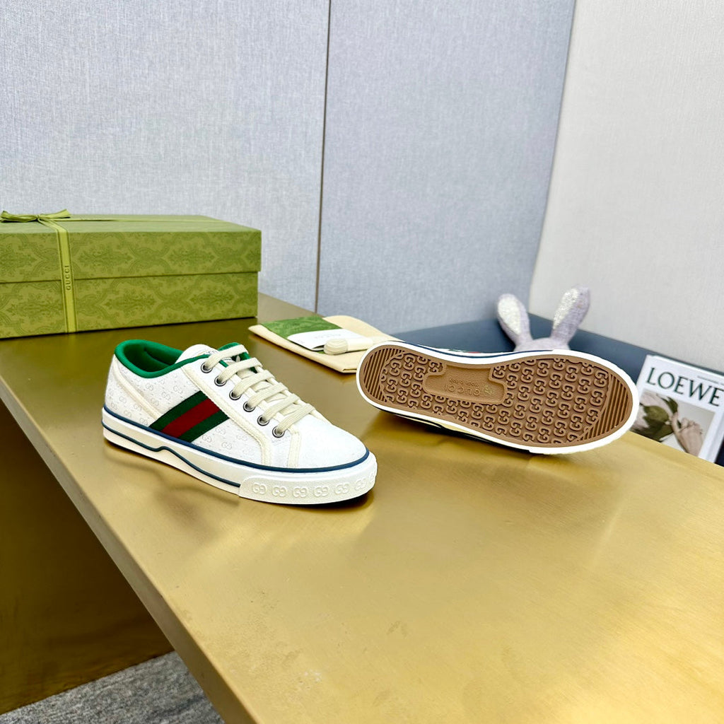 GUCCI TENNIS 1977 TRAINER WHITE CANVAS